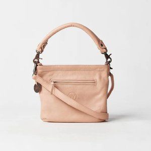 Blush Pink Leather Crossbody Bag - Wanderers Travel Co.